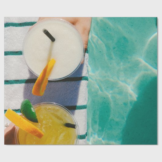 Zwei Saftbecher Geschenkpapier (Flach)