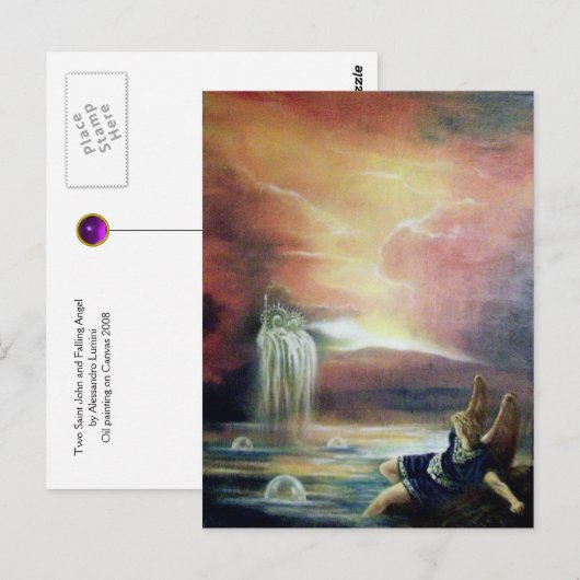 ZWEI SAINT JOHN UND FALLEN ANGEL POSTKARTE (Vorne/Hinten)