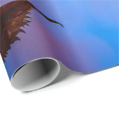 Zwei Sakura-Blume auf blau Geschenkpapier (Rolleneckpunkt)