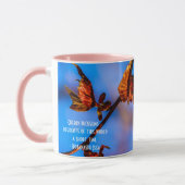 Zwei Sakura-Blume auf blau Tasse (Links)