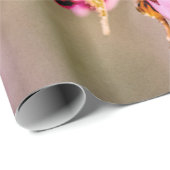 Zwei Sakura-Blume auf einer Spitze Geschenkpapier (Rolleneckpunkt)