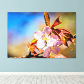 Zwei Sakura Cherry Blume Leinwanddruck (Insitu (Holzboden))