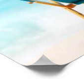 Zwei Salons am Strand Poster (Ecke)