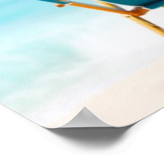 Zwei Salons am Strand Poster (Ecke)