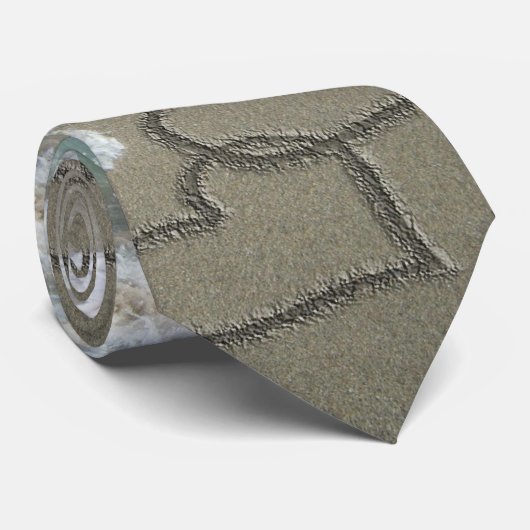 Zwei Sandhörer am Strand Krawatte (Gerollt)