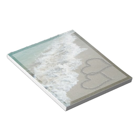 Zwei Sandhörer am Strand Notizblock (angewinkelt)