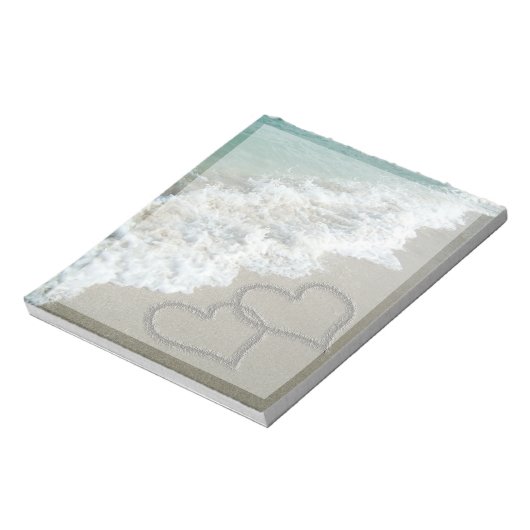 Zwei Sandhörer am Strand Notizblock (Rotiert)