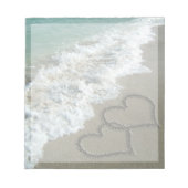 Zwei Sandhörer am Strand Notizblock (Vorderseite)