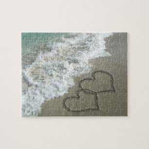 Zwei Sandhörer am Strand Puzzle