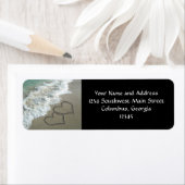 Zwei Sandhörer am Strand, romantischer Ozean (Insitu)