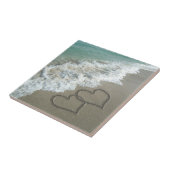 Zwei Sandhörer am Strand, romantischer Ozean Fliese (Seite)