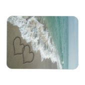 Zwei Sandhörer am Strand, romantischer Ozean Magnet (Horizontal)