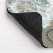 Zwei Sandhörer am Strand, romantischer Ozean Mousepad (Ecke)