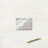 Zwei Sandhörer am Strand, romantischer Ozean Post-it Klebezettel (Auf Schreibtisch)