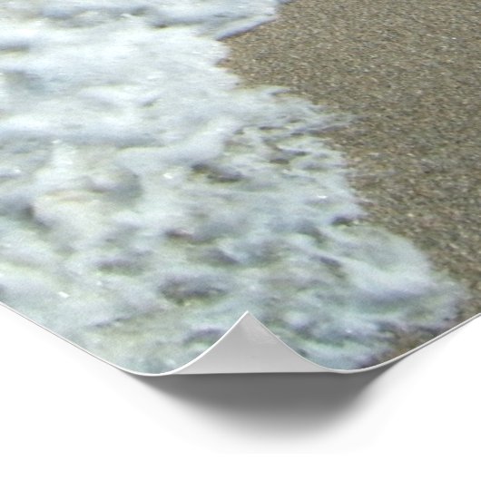 Zwei Sandhörer am Strand, romantischer Ozean Poster (Ecke)