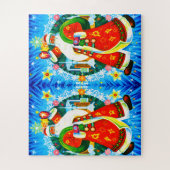 Zwei Santas Puzzle (Vertikal)