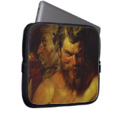 Zwei Satyrs (Öl auf Platte) Laptopschutzhülle (Vorne Rechts)