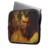 Zwei Satyrs (Öl auf Platte) Laptopschutzhülle (Vorderseite Links)