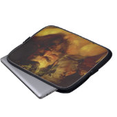 Zwei Satyrs (Öl auf Platte) Laptopschutzhülle (Vorne Knopf)