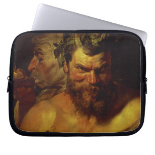 Zwei Satyrs (Öl auf Platte) Laptopschutzhülle