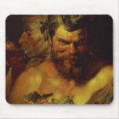Zwei Satyrs (Öl auf Platte) Mousepad (Vorne)