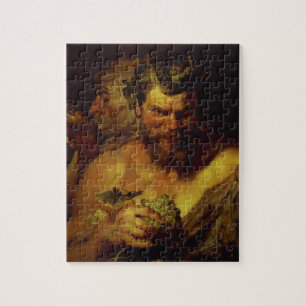 Zwei Satyrs (Öl auf Platte) Puzzle
