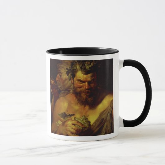 Zwei Satyrs (Öl auf Platte) Tasse (Rechts)