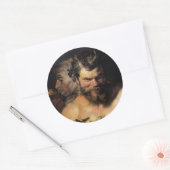Zwei Satyrs Runder Aufkleber (Umschlag)