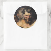 Zwei Satyrs Runder Aufkleber (Tasche)