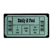 ZWEI Save the Date TICKET zulassen (Vorne)