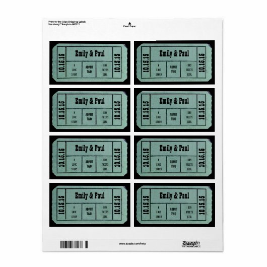 ZWEI Save the Date TICKET zulassen (Vorne)