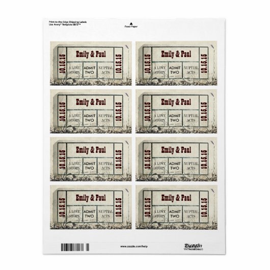 ZWEI Save the Date TICKET zulassen (Vorne)