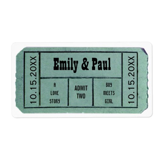 ZWEI Save the Date TICKET zulassen (Vorne)