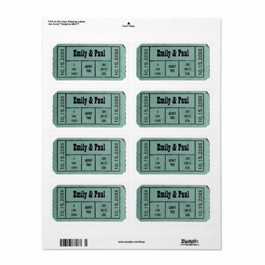 ZWEI Save the Date TICKET zulassen (Vorne)