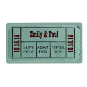 ZWEI Save the Date TICKET zulassen (Vorne)