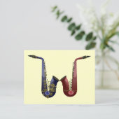 Zwei Saxe Postkarte (Stehend Vorderseite)