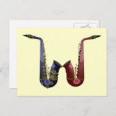 Zwei Saxe Postkarte (Vorne/Hinten)