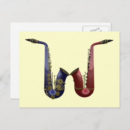 Zwei Saxe Postkarte (Vorne/Hinten)