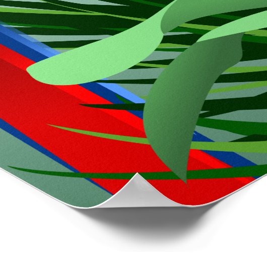 Zwei Scarlet-Macaws Poster (Ecke)