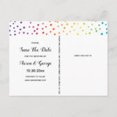 Zwei Schädelbäume, Konfetti Save the Date Ankündigungspostkarte (Rückseite)