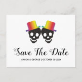 Zwei Schädelbäume, Konfetti Save the Date Ankündigungspostkarte (Vorderseite)