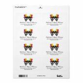 Zwei Schädelsträucher mit Regenbogenfarben, schwul (Vorne)