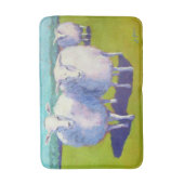 Zwei Schafe auf dem Gebiet Badematte (Vorderseite Vertikal)