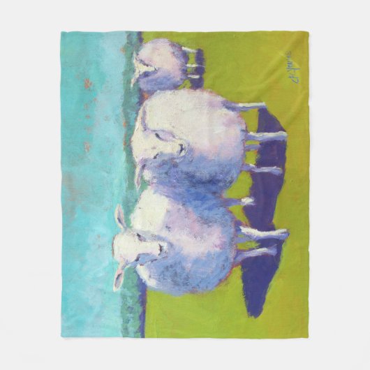 Zwei Schafe auf dem Gebiet Fleecedecke (Vorderseite)