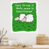 Zwei Schafe im Feld Poster (Küche)