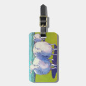 Zwei Schafe vor Ort Gepäckanhänger (Vorderseite vertikal)