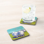 Zwei Schafe vor Ort Getränkeuntersetzer (Rechte Seite)