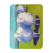 Zwei Schafe vor Ort Magnet (Vertikal)