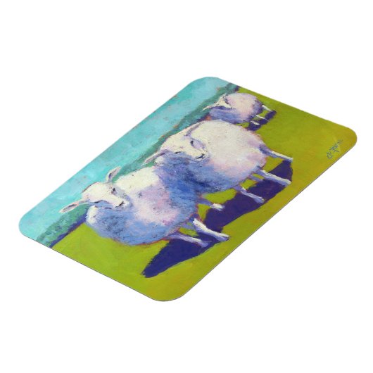 Zwei Schafe vor Ort Magnet (Linke Seite)