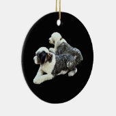 Zwei Schafhunde Keramik Ornament (Rechts)